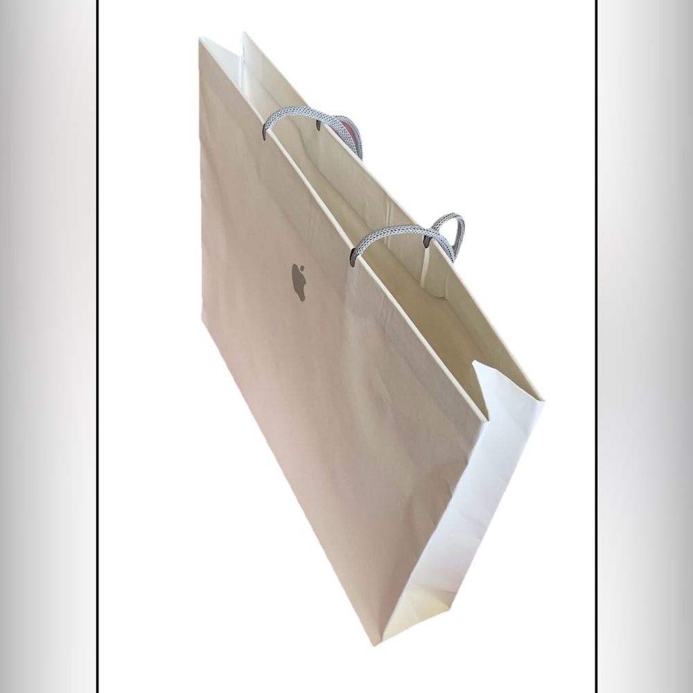 Apple White Minimalist Paper / shopping bag